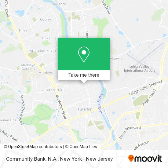 Community Bank, N.A. map