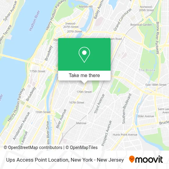 Ups Access Point Location map