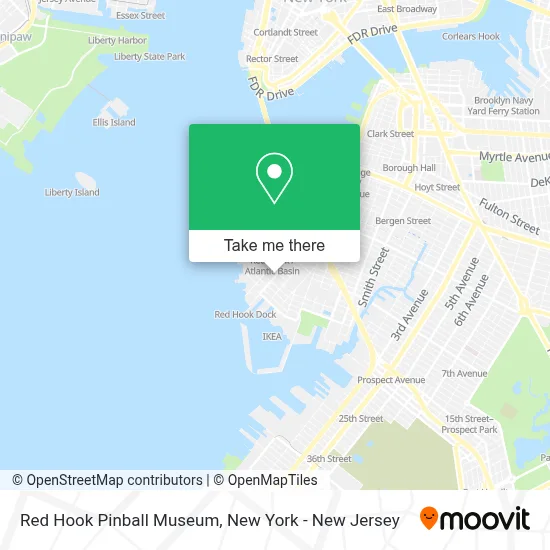 Red Hook Pinball Museum map