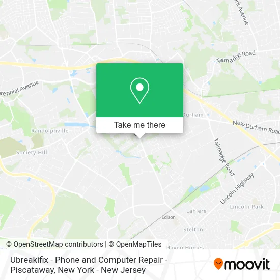 Ubreakifix - Phone and Computer Repair - Piscataway map