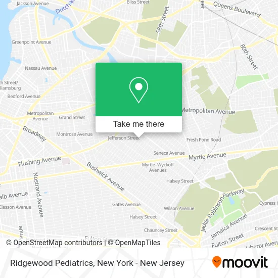 Ridgewood Pediatrics map