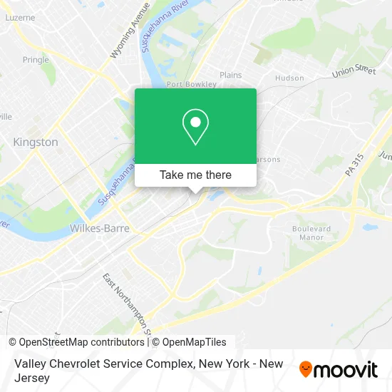 Valley Chevrolet Service Complex map