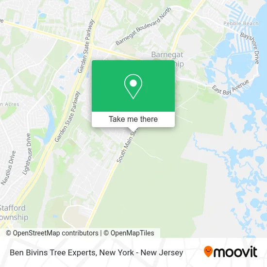 Ben Bivins Tree Experts map
