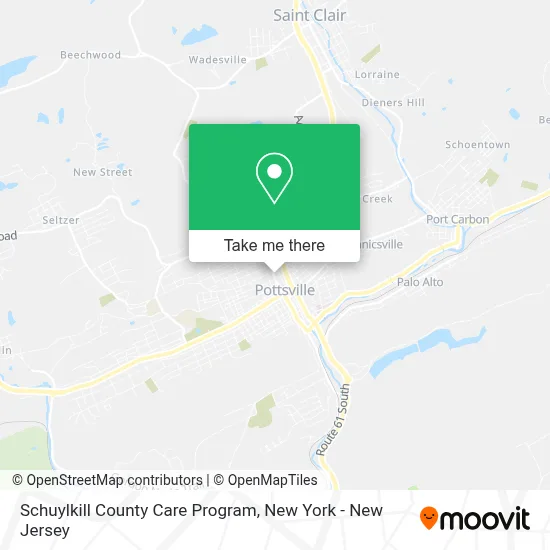 Schuylkill County Care Program map