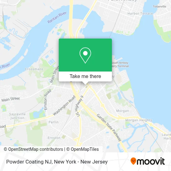 Powder Coating NJ map