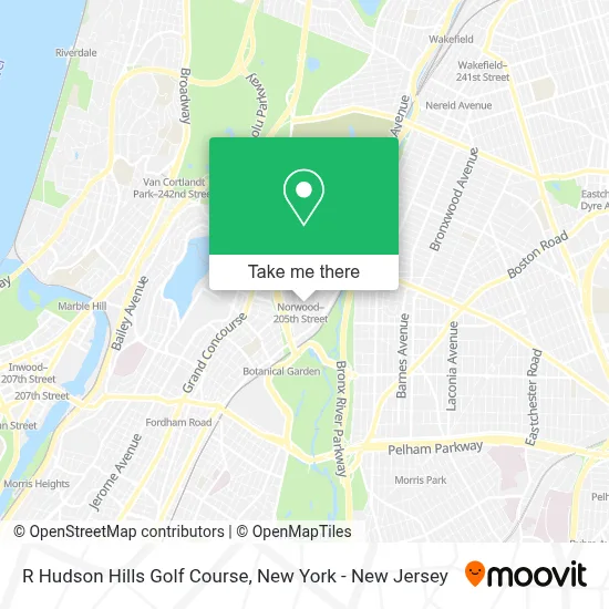 R Hudson Hills Golf Course map