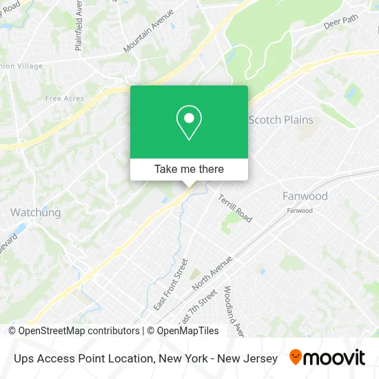 Ups Access Point Location map