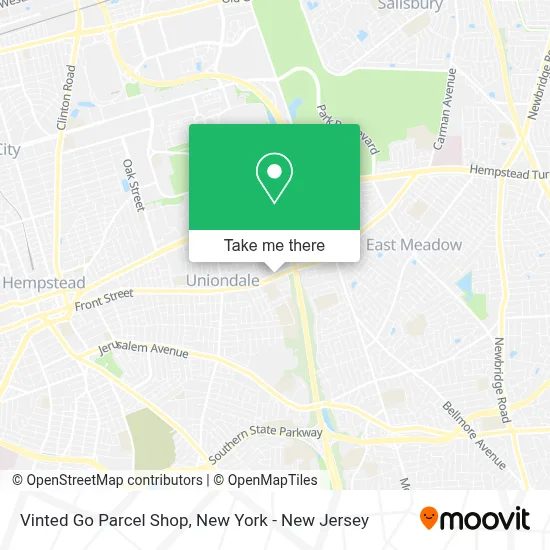 Vinted Go Parcel Shop map