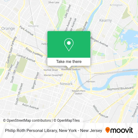 Philip Roth Personal Library map