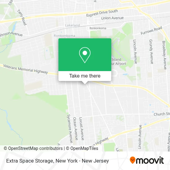 Extra Space Storage map