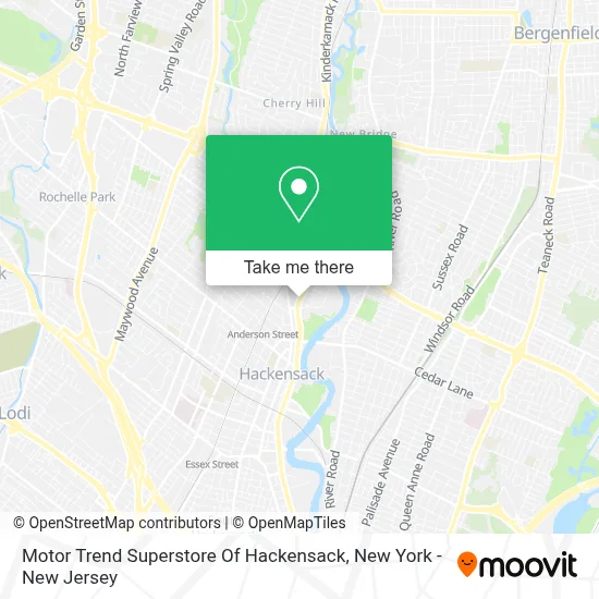 Motor Trend Superstore Of Hackensack map