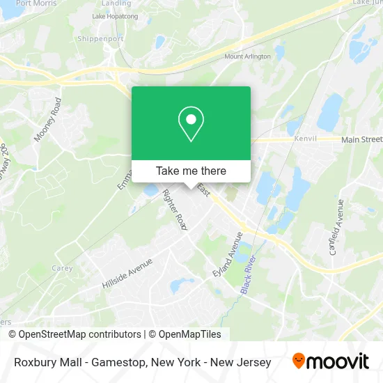 Roxbury Mall - Gamestop map