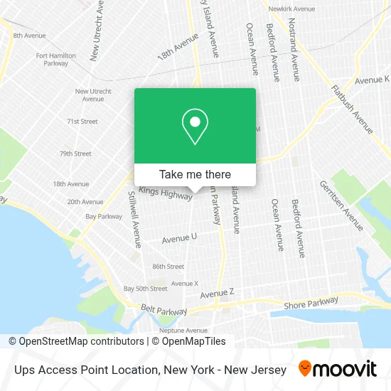 Ups Access Point Location map