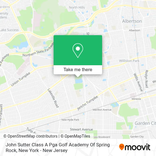 John Sutter Class A Pga Golf Academy Of Spring Rock map