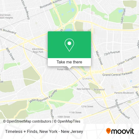 Timeless + Finds map