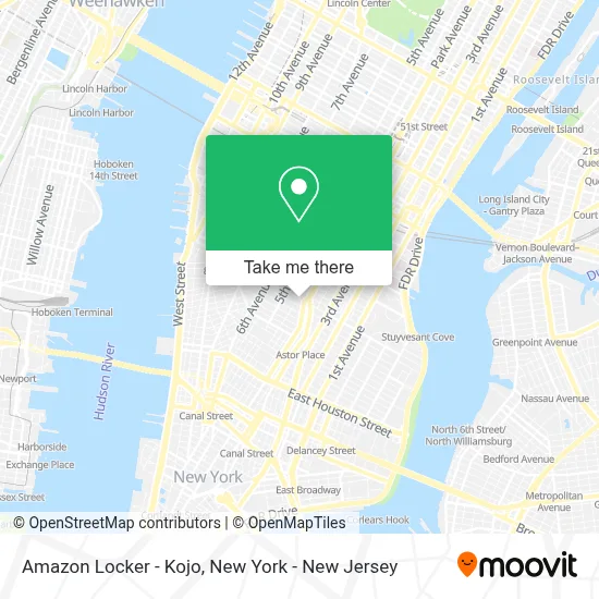 Amazon Locker - Kojo map