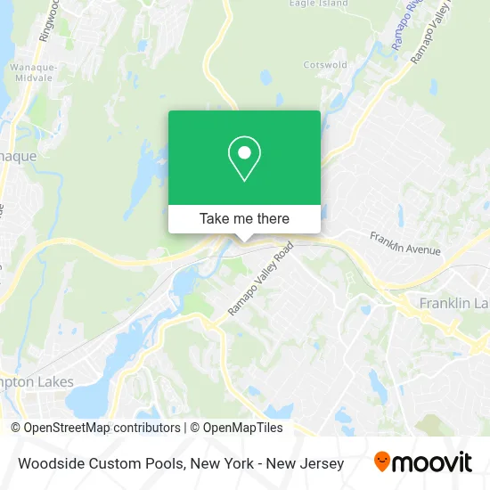 Woodside Custom Pools map