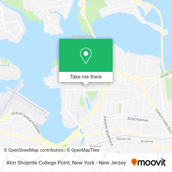 Atm Shoprite College Point map
