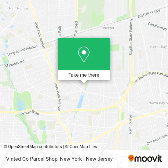 Vinted Go Parcel Shop map
