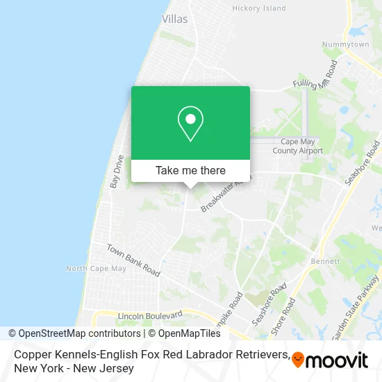 Copper Kennels-English Fox Red Labrador Retrievers map