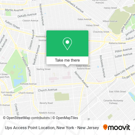 Ups Access Point Location map