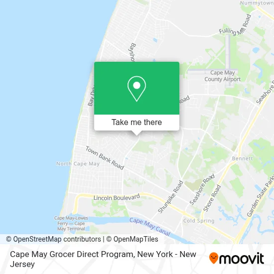 Cape May Grocer Direct Program map