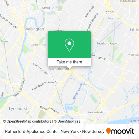 Rutherford Appliance Center map