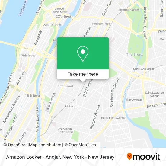 Amazon Locker - Andjar map