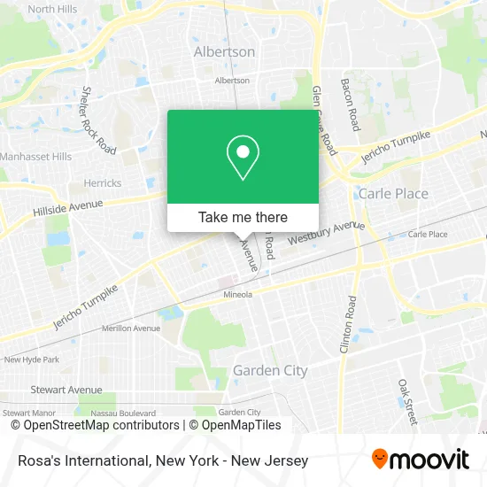 Rosa's International map