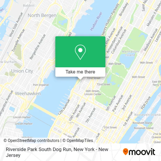 Riverside Park South Dog Run map