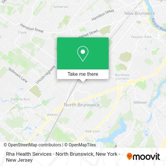 Rha Health Services - North Brunswick map