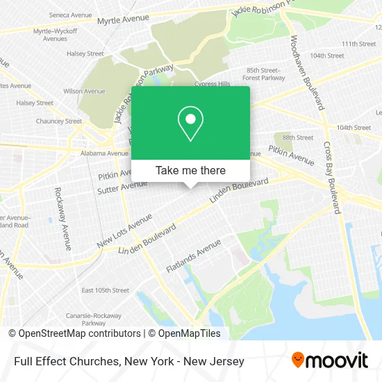 Full Effect Churches map