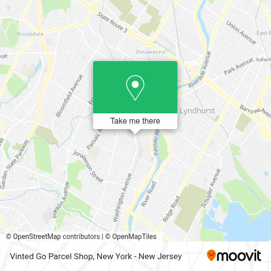 Vinted Go Parcel Shop map