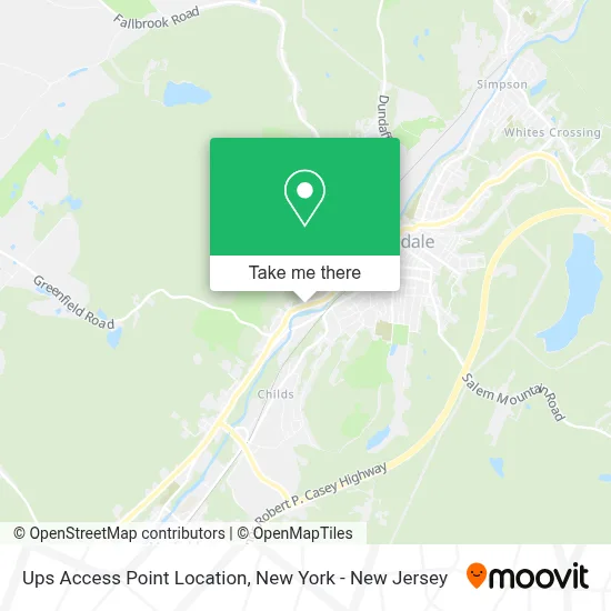 Ups Access Point Location map