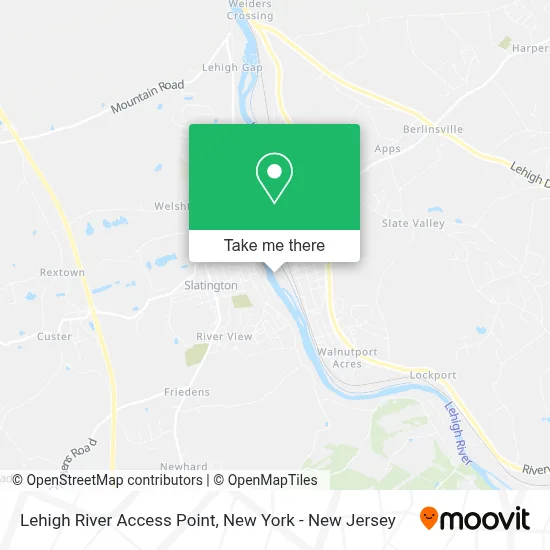 Lehigh River Access Point map