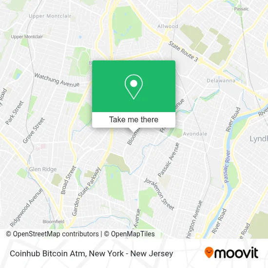 Coinhub Bitcoin Atm map