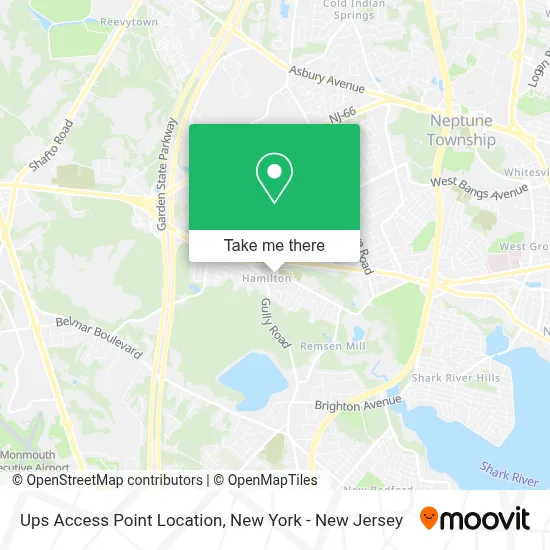 Ups Access Point Location map
