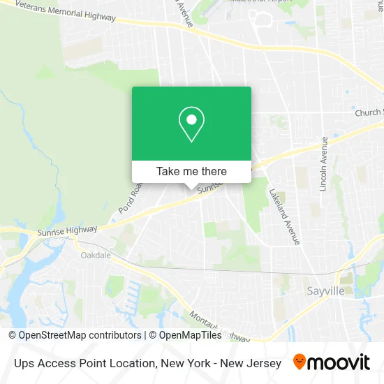 Ups Access Point Location map