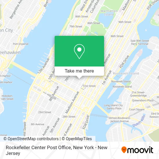 Rockefeller Center Post Office map