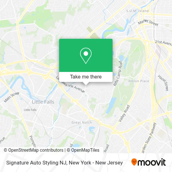 Signature Auto Styling NJ map
