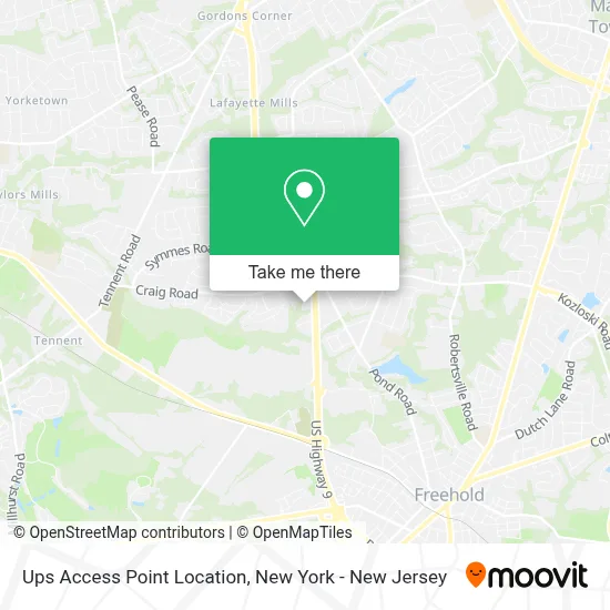 Ups Access Point Location map