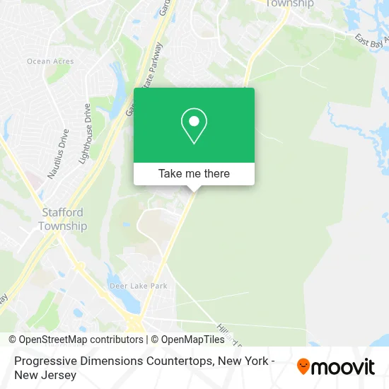 Progressive Dimensions Countertops map