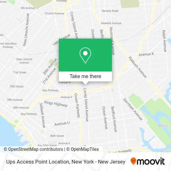 Ups Access Point Location map