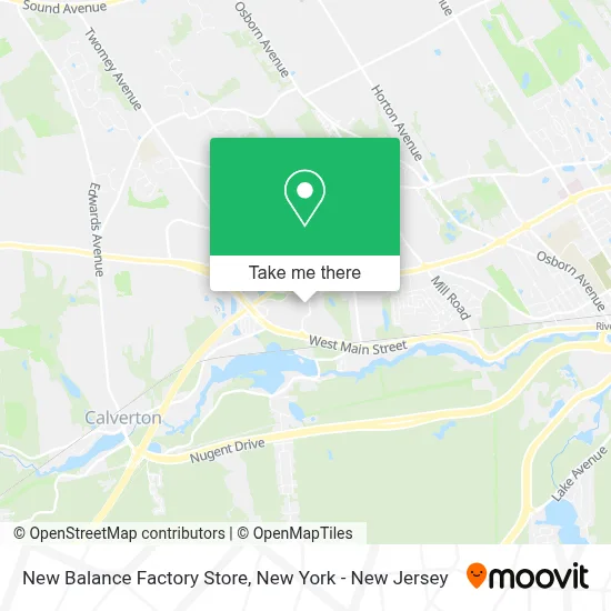 New Balance Factory Store map