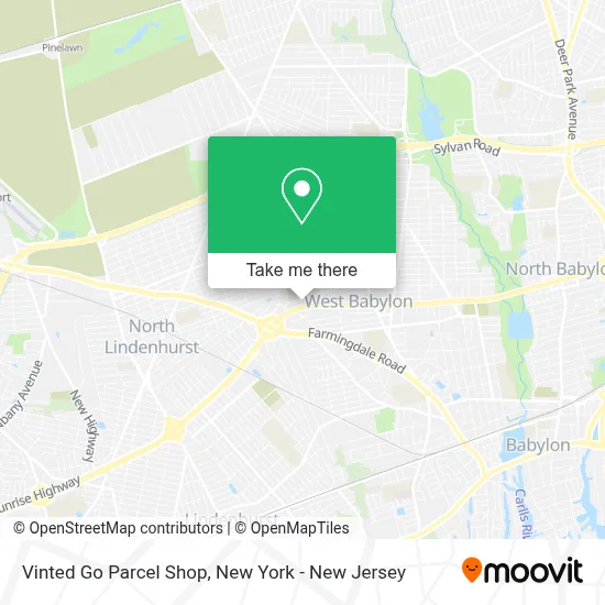 Vinted Go Parcel Shop map