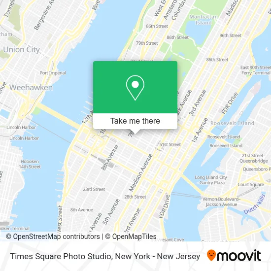 Times Square Photo Studio map