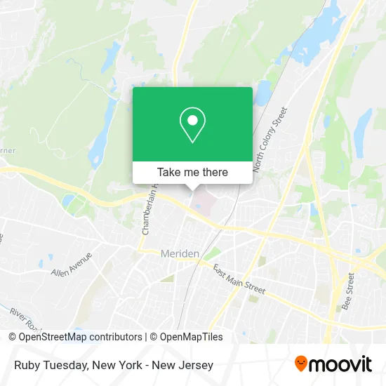 Ruby Tuesday map