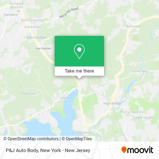 P&J Auto Body map