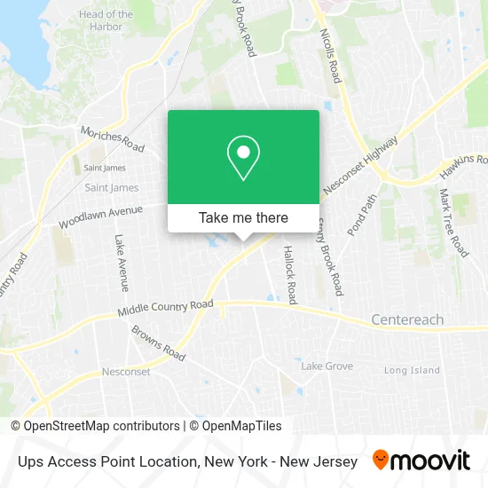 Ups Access Point Location map