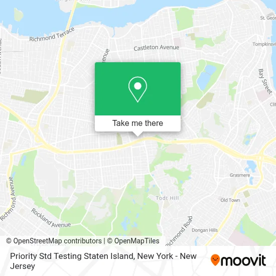 Priority Std Testing Staten Island map